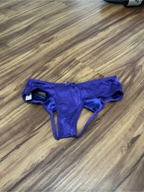 Victoria's Secret Satin Bikini Briefs in Vibrant Purple